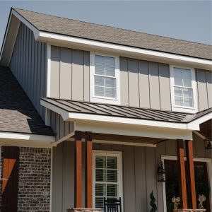Home With Architectural Asphalt Shingles & Standing Seam Metal Roofing | Mixed Material Roofing | Bulloch County Residential Roofing | Statesboro Residential Roofers