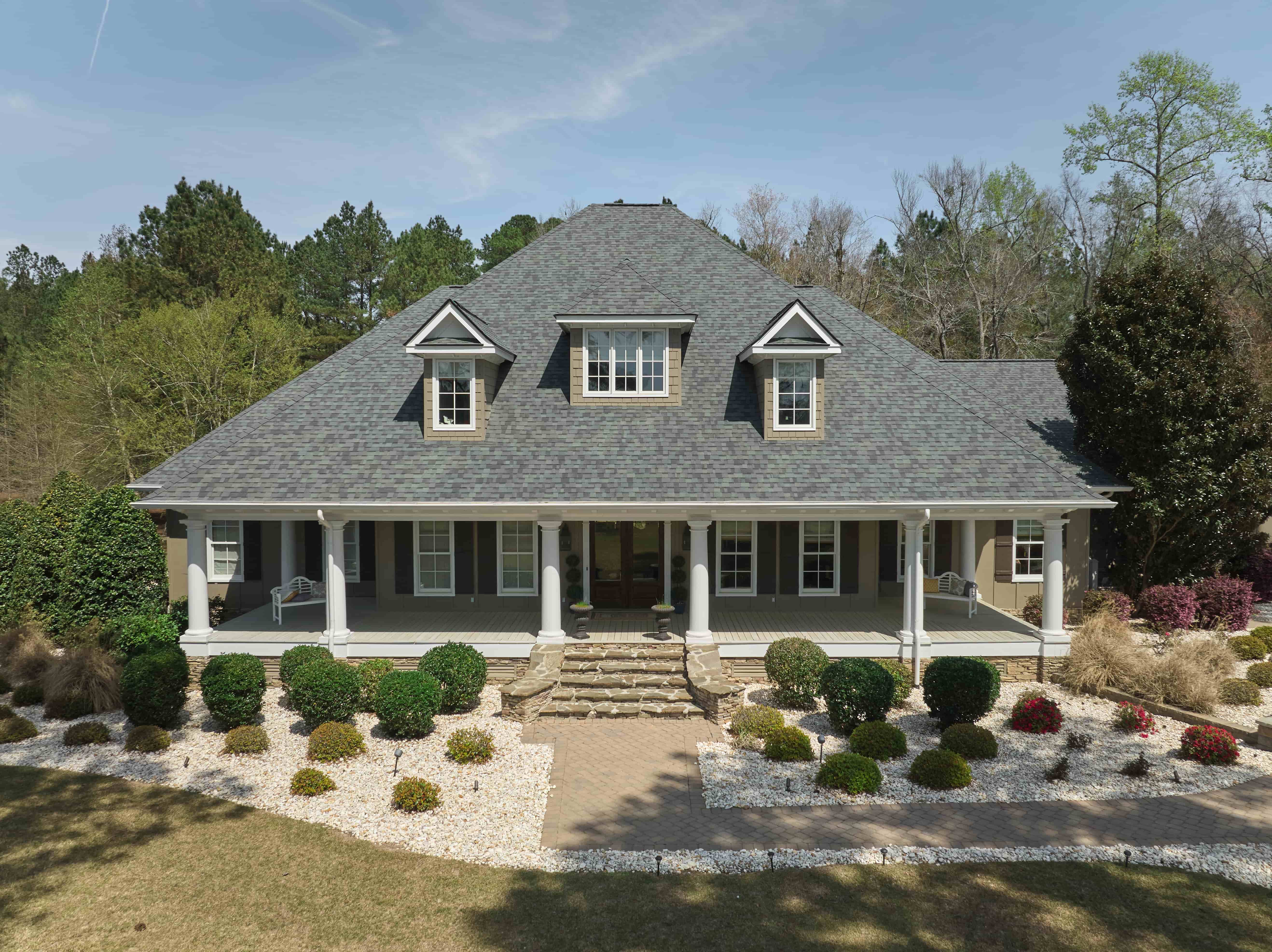 Residential Roofing Project After | Estate Grey Architectural Asphalt Shingles