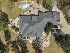 Residential Roofing Project After | Estate Grey Architectural Asphalt Shingles | Aerial Image